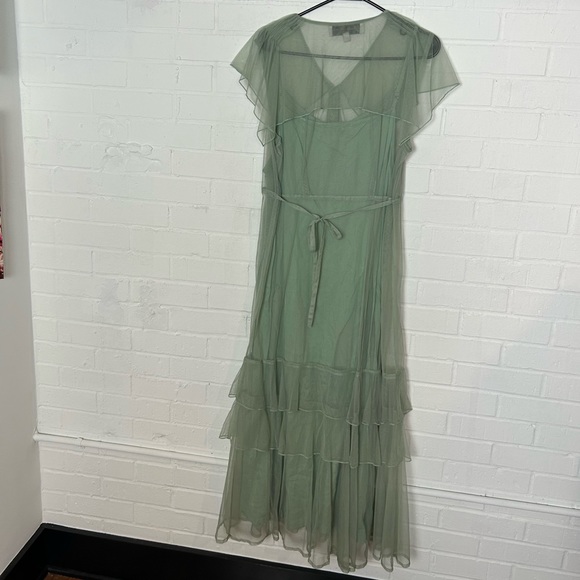 Hopeless Romantic Tiered Stunning Green Dress - Picture 4 of 6